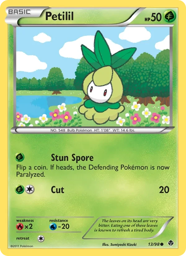 Petilil 13/98 Emerging Powers Pokémon card
