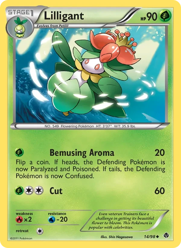 Lilligant 14/98 Emerging Powers Pokémon card