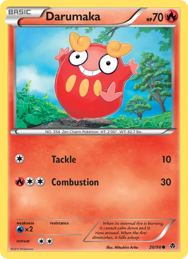 Darumaka 20/98 Emerging Powers Pokémon card
