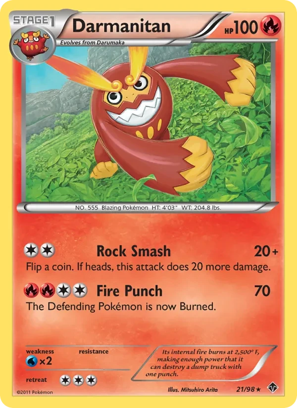 Darmanitan 21/98 Emerging Powers Pokémon card