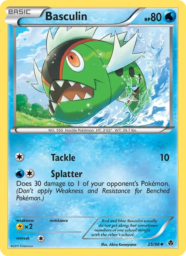 Basculin 25/98 Emerging Powers Pokémon Karte