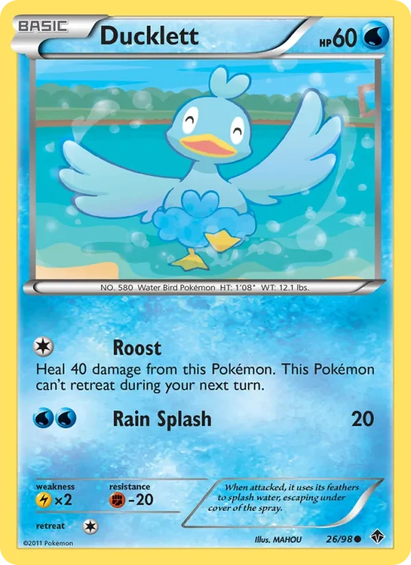 Ducklett 26/98 Emerging Powers Pokémon card