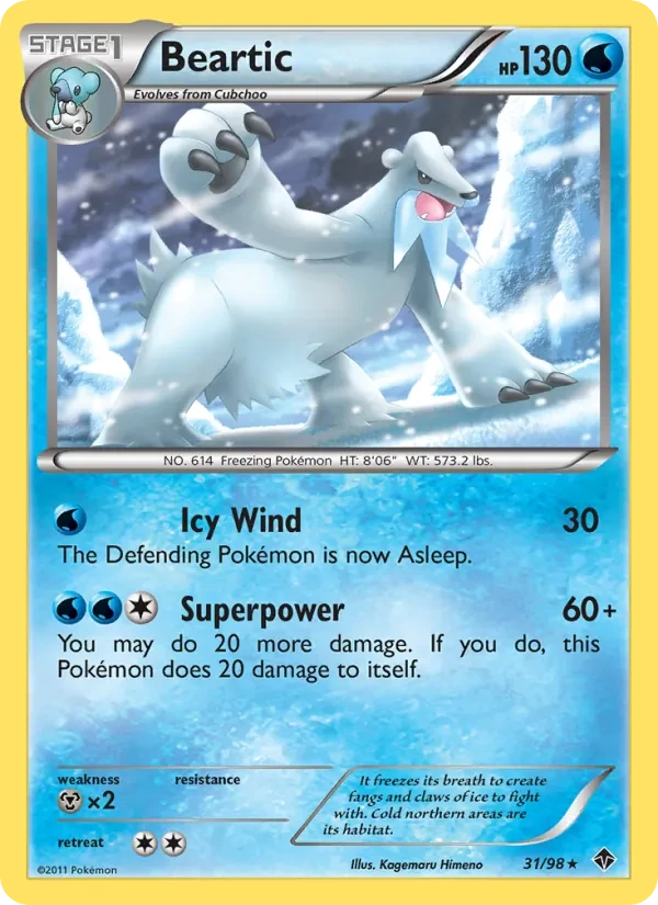 Carte Pokémon Beartic 31/98 Emerging Powers