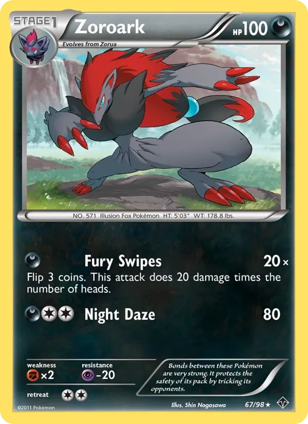 Zoroark 67/98 Emerging Powers Pokémon Karte