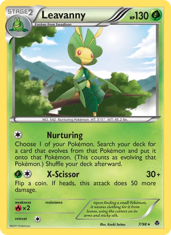 Leavanny 7/98 Emerging Powers Pokémon card