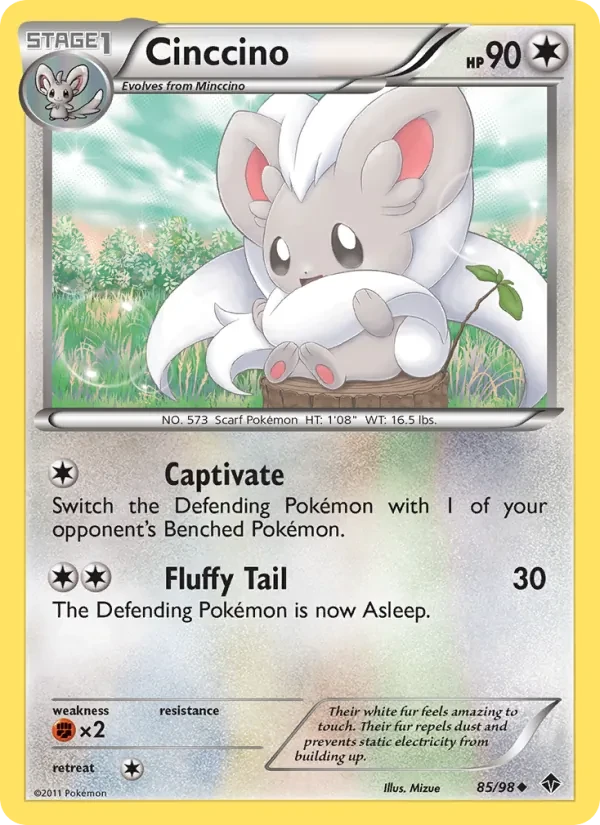 Cinccino 85/98 Emerging Powers Pokémon card