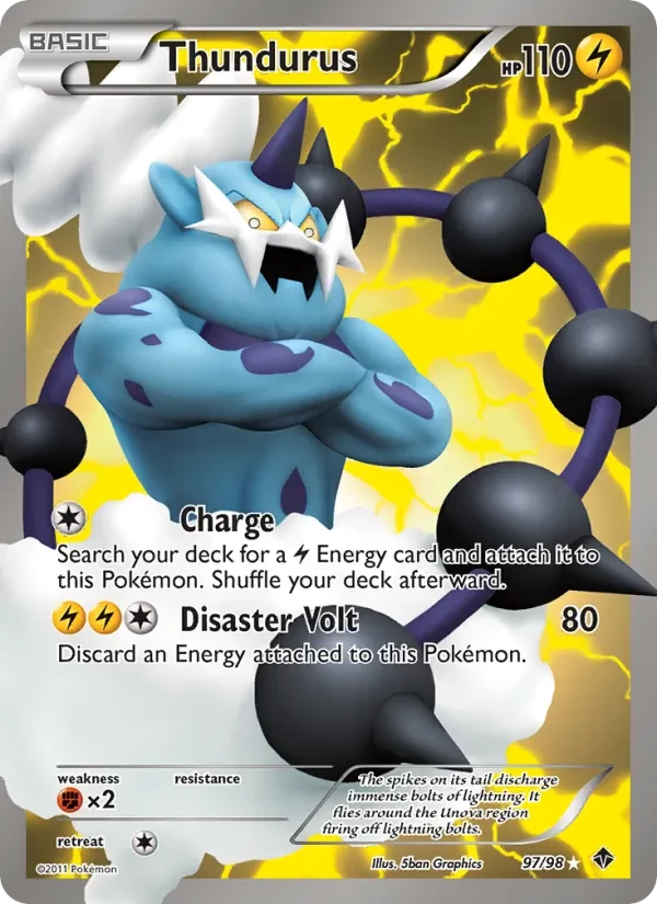 Thundurus 97/98 Emerging Powers Pokémon card