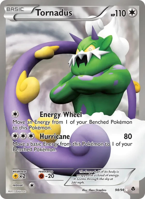 Tornadus 98/98 Emerging Powers Pokémon Karte