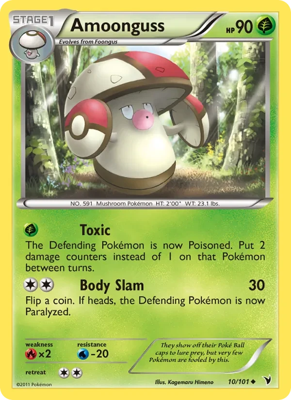 Amoonguss 10/101 Noble Victories Pokémon card
