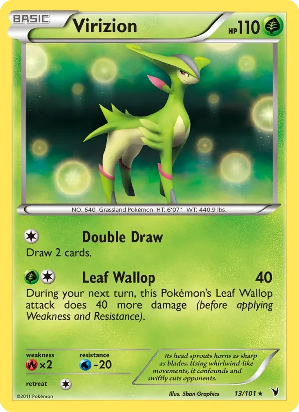 Virizion 13/101 Noble Victories Pokémon card