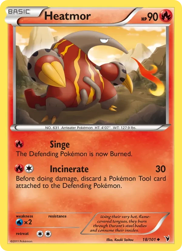 Heatmor 18/101 Noble Victories Pokémon card