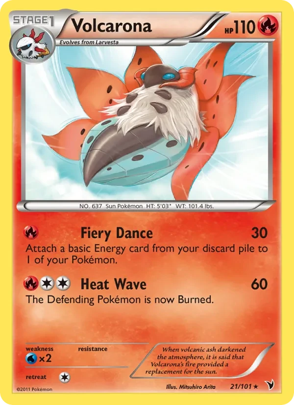 Volcarona 21/101 Noble Victories Pokémon card