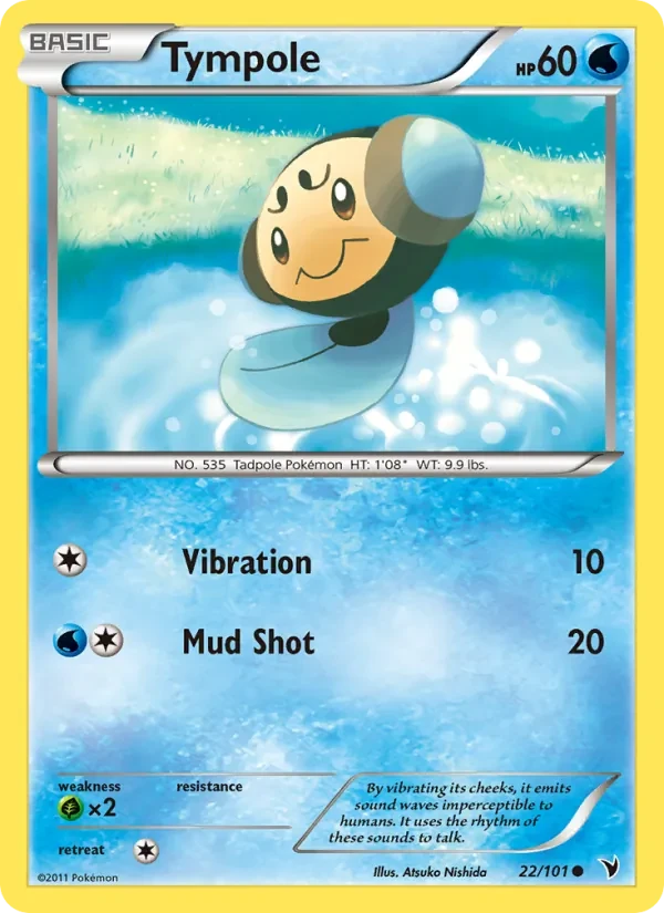 Tympole 22/101 Noble Victories Pokémon card