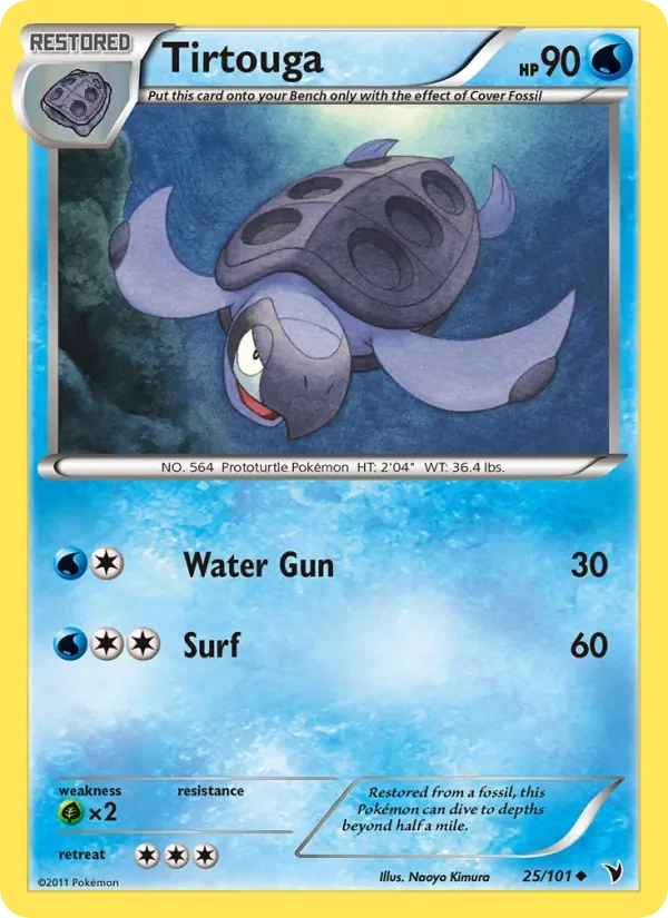 Tirtouga 25/101 Noble Victories Pokémon card