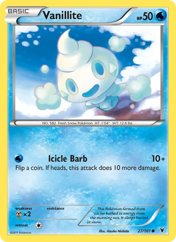 Vanillite 27/101 Noble Victories Pokémon card