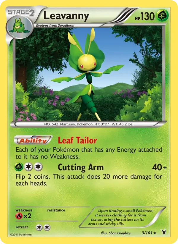 Leavanny 3/101 Noble Victories Pokémon card