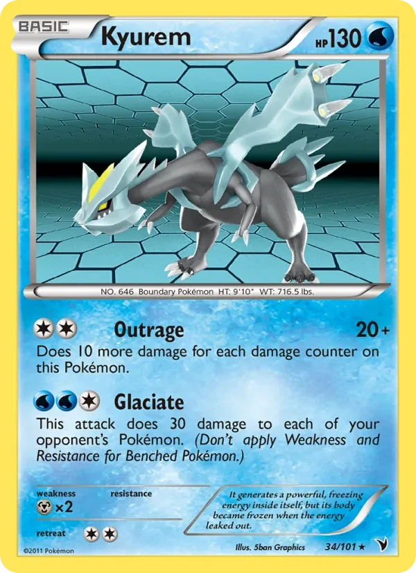 Kyurem 34/101 Noble Victories Pokémon card