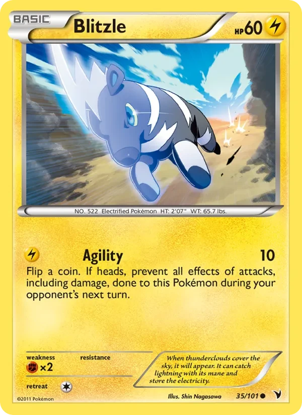 Blitzle 35/101 Noble Victories Pokémon card