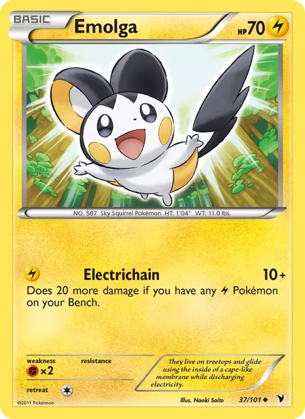 Emolga 37/101 Noble Victories Pokémon card