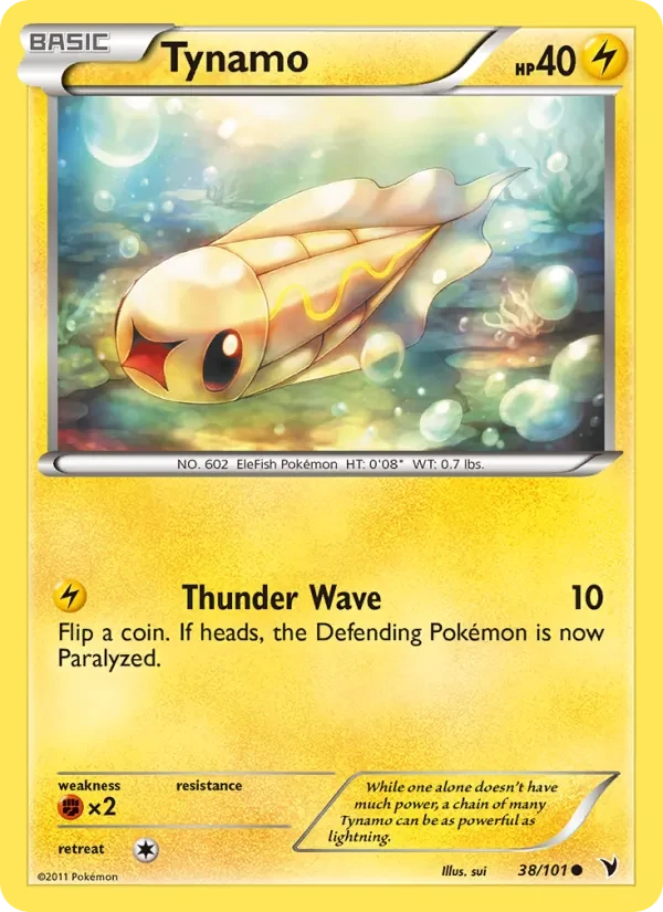 Tynamo 38/101 Noble Victories Pokémon card
