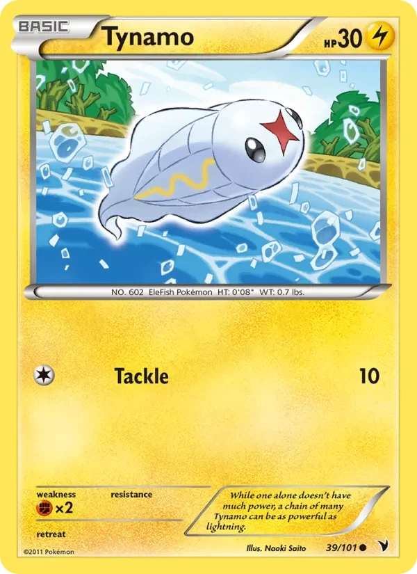 Tynamo 39/101 Noble Victories Pokémon card