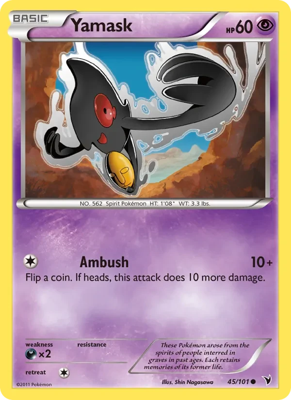 Yamask 45/101 Noble Victories Pokémon card