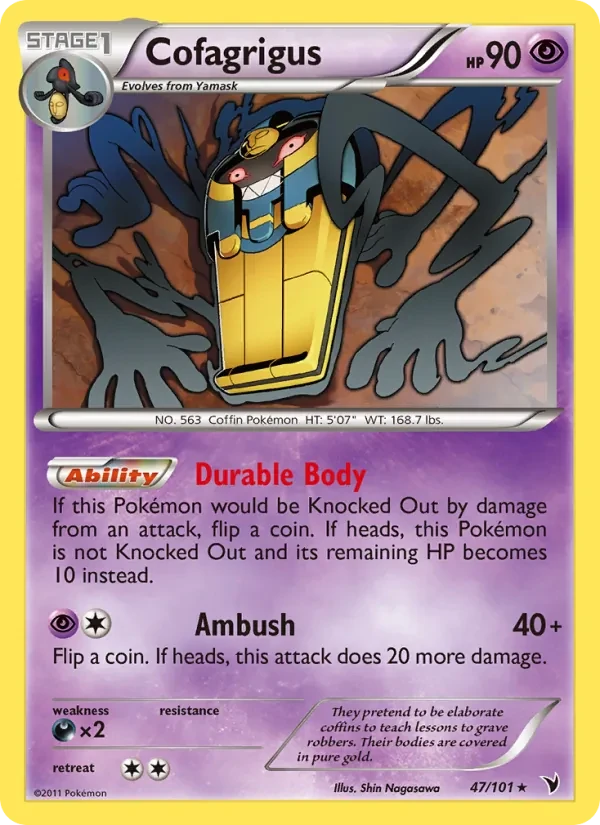 Cofagrigus 47/101 Noble Victories Pokémon card