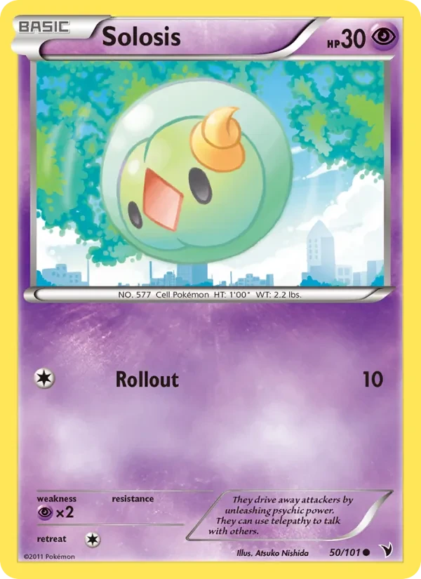 Solosis 50/101 Noble Victories Pokémon card