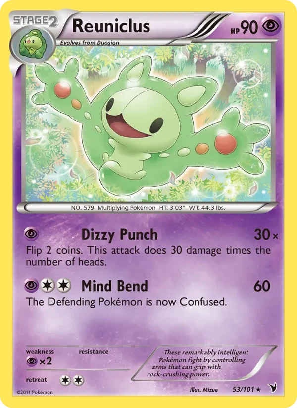 Reuniclus 53/101 Noble Victories Pokémon card