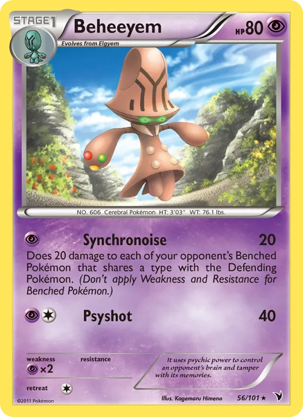 Beheeyem 56/101 Noble Victories Pokémon card