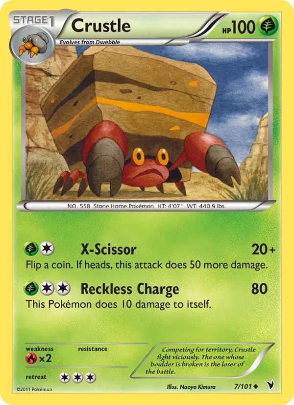 Crustle 7/101 Noble Victories Pokémon card