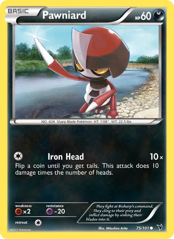 Pawniard 75/101 Noble Victories Pokémon card