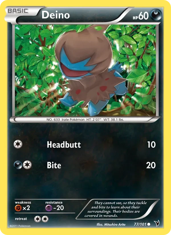 Deino 77/101 Noble Victories Pokémon card