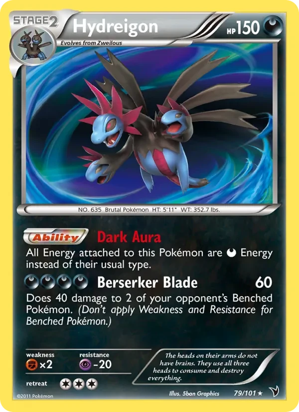 Hydreigon 79/101 Noble Victories Pokémon card