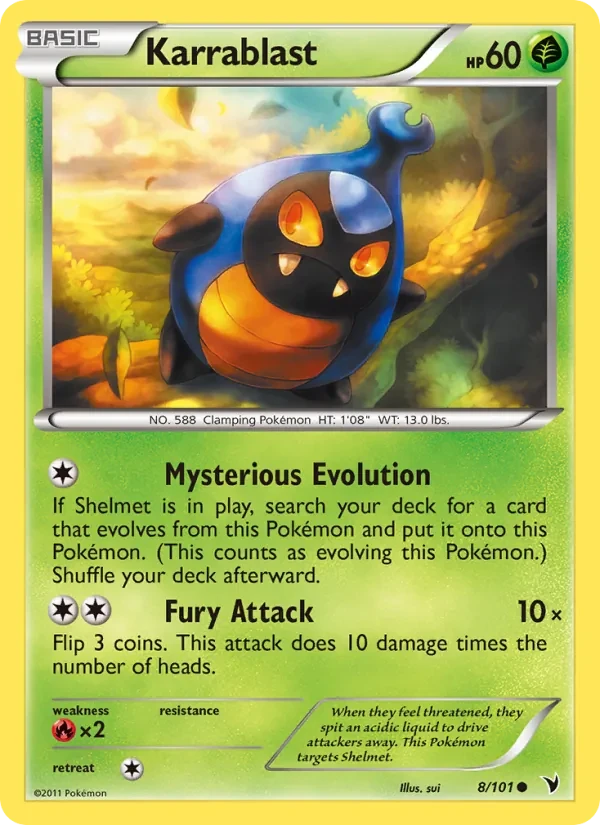 Karrablast 8/101 Noble Victories Pokémon card