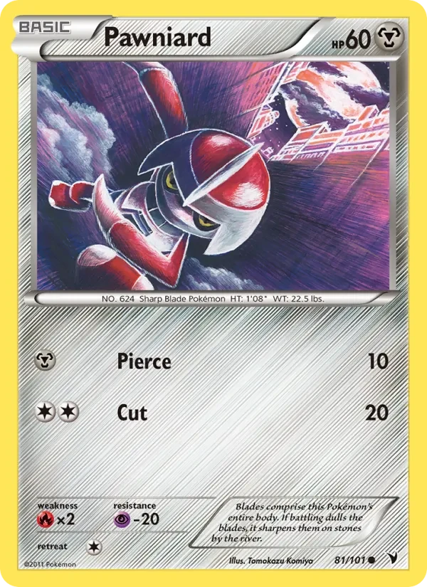 Pawniard 81/101 Noble Victories Pokémon card