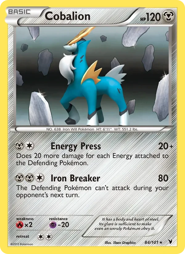 Carta Pokémon Cobalion 84/101 Noble Victories