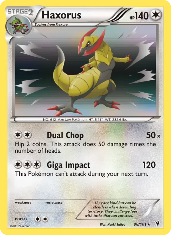 Haxorus 88/101 Noble Victories Pokémon card