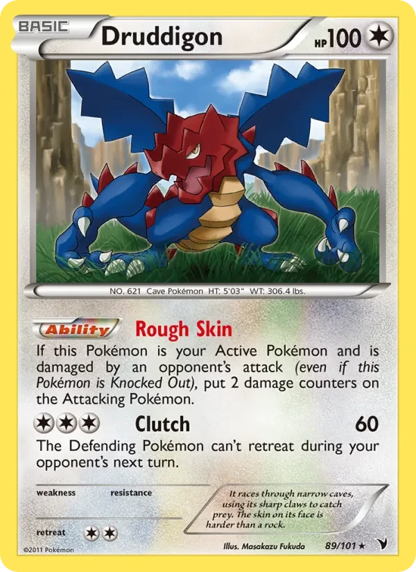 Druddigon 89/101 Noble Victories Pokémon card