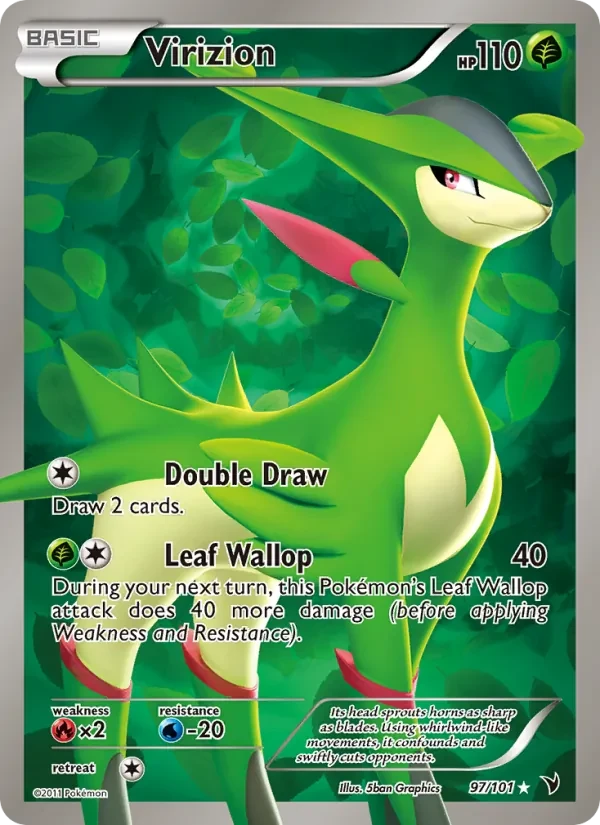 Virizion 97/101 Noble Victories Pokémon card
