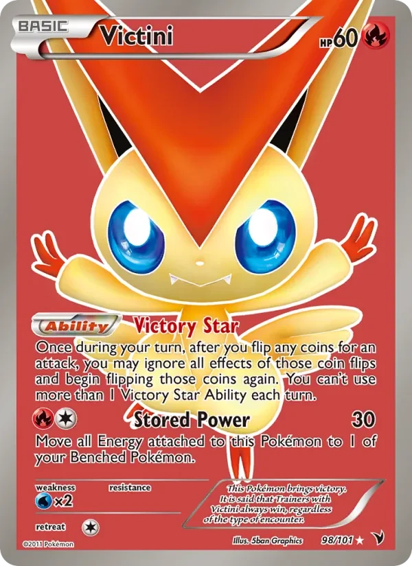 Victini 98/101 Noble Victories Pokémon card