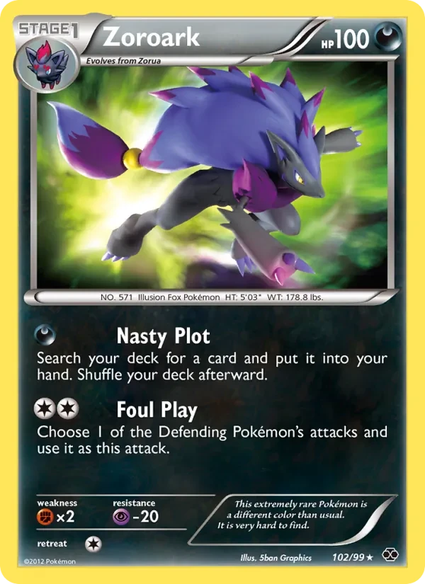 Zoroark 102/99 Next Destinies Pokémon card