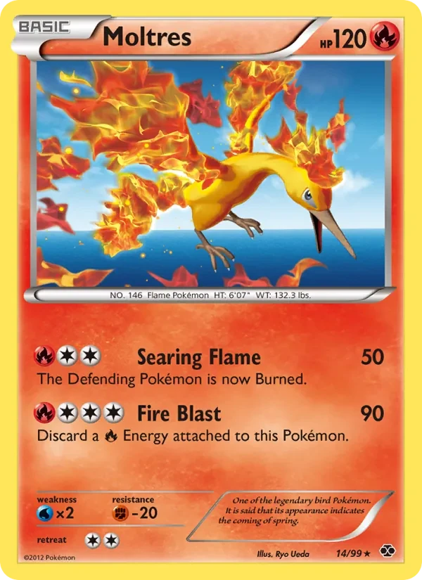 Moltres 14/99 Next Destinies Pokémon card