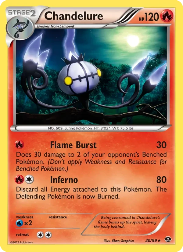 Chandelure 20/99 Next Destinies Pokémon card