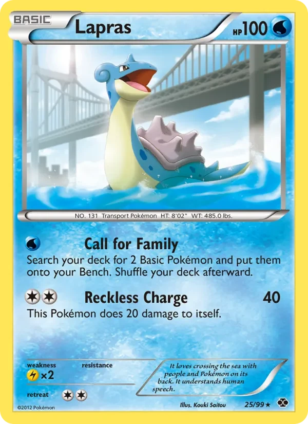 Lapras 25/99 Next Destinies Pokémon card