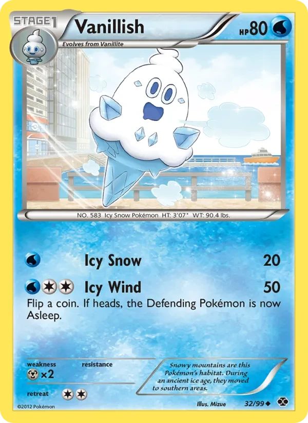 Vanillish 32/99 Next Destinies Pokémon card