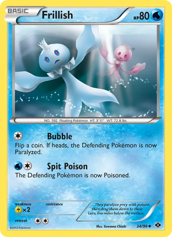 Frillish 34/99 Next Destinies Pokémon card