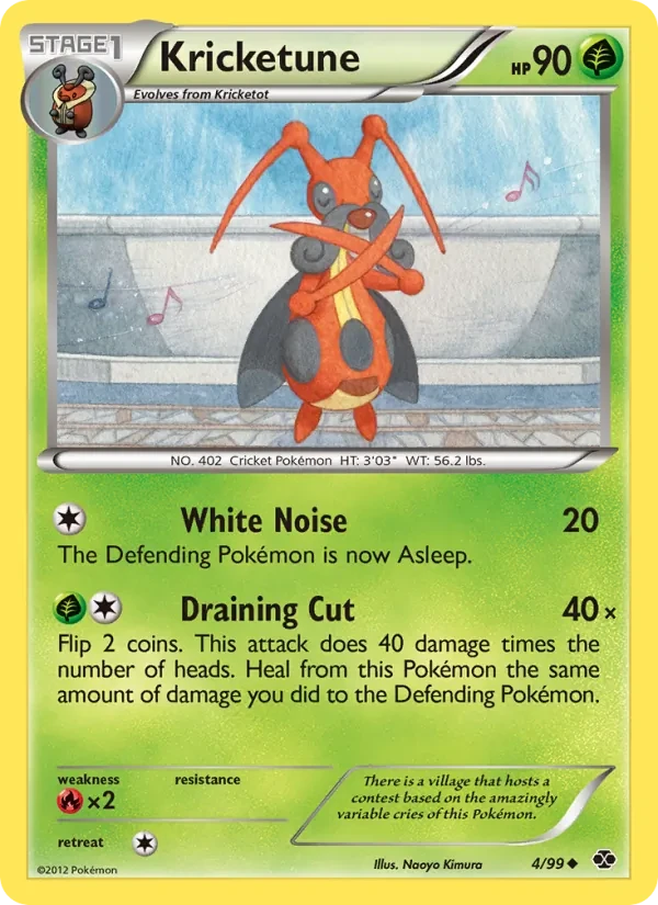 Kricketune 4/99 Next Destinies Pokémon card