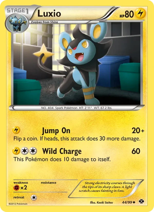 Luxio 44/99 Next Destinies Pokémon card