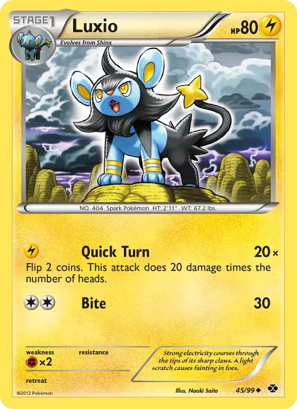 Luxio 45/99 Next Destinies Pokémon card